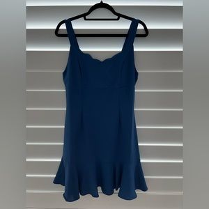 ALTARD STATE Cobalt Blue Scallop Dress